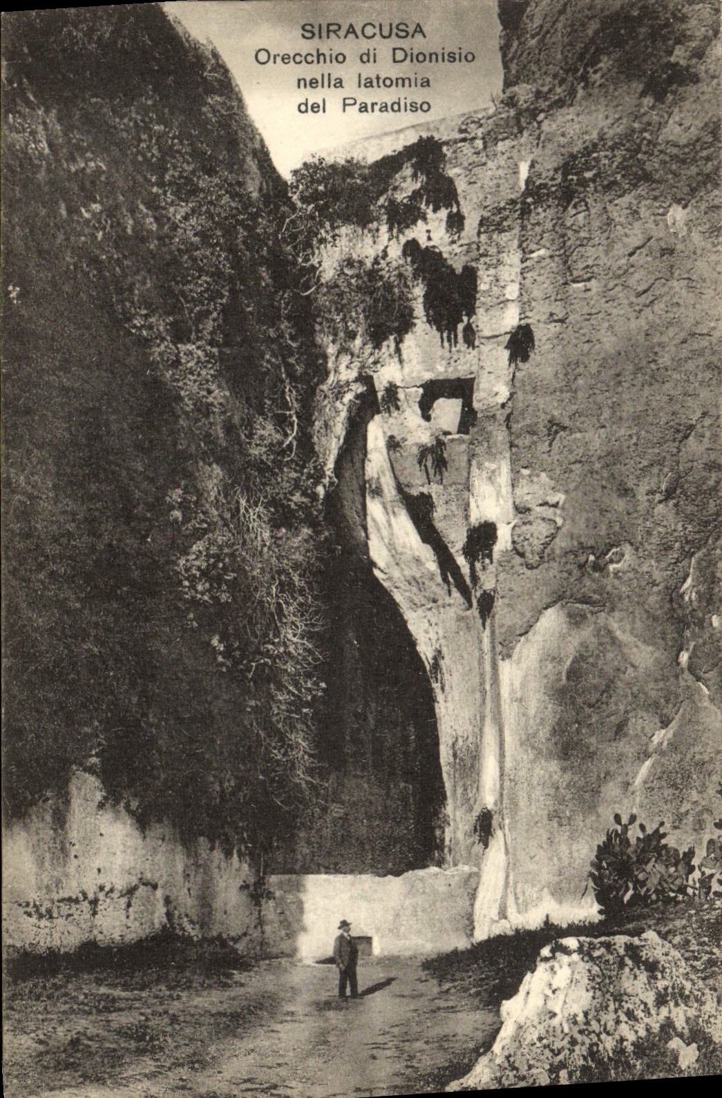 VINTAGE POSTCARD Siracusa Orecchio Di Dionisio Nella Latomia Del Paradiso