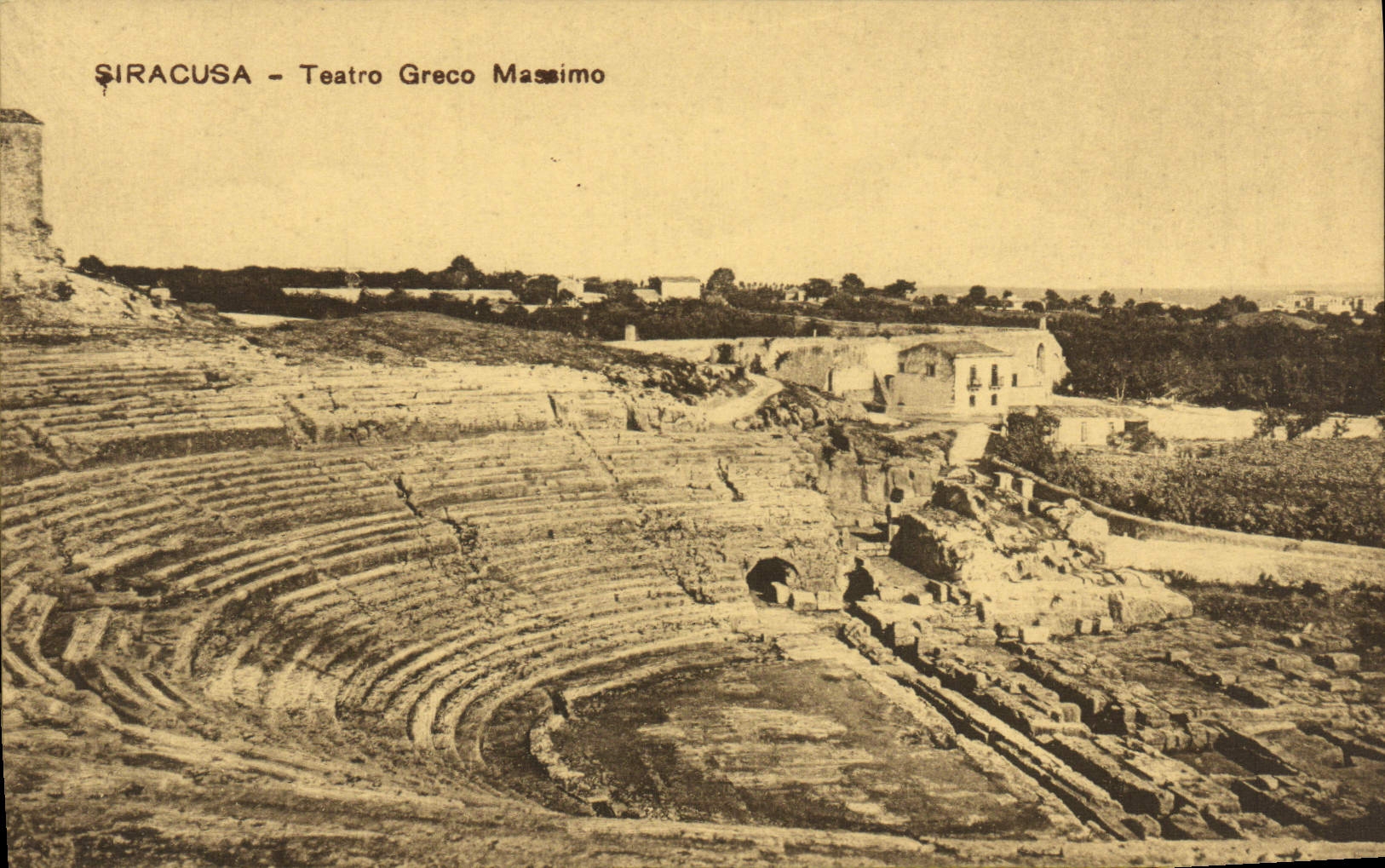 VINTAGE POSTCARD Siracusa Teatro Greco Massimo