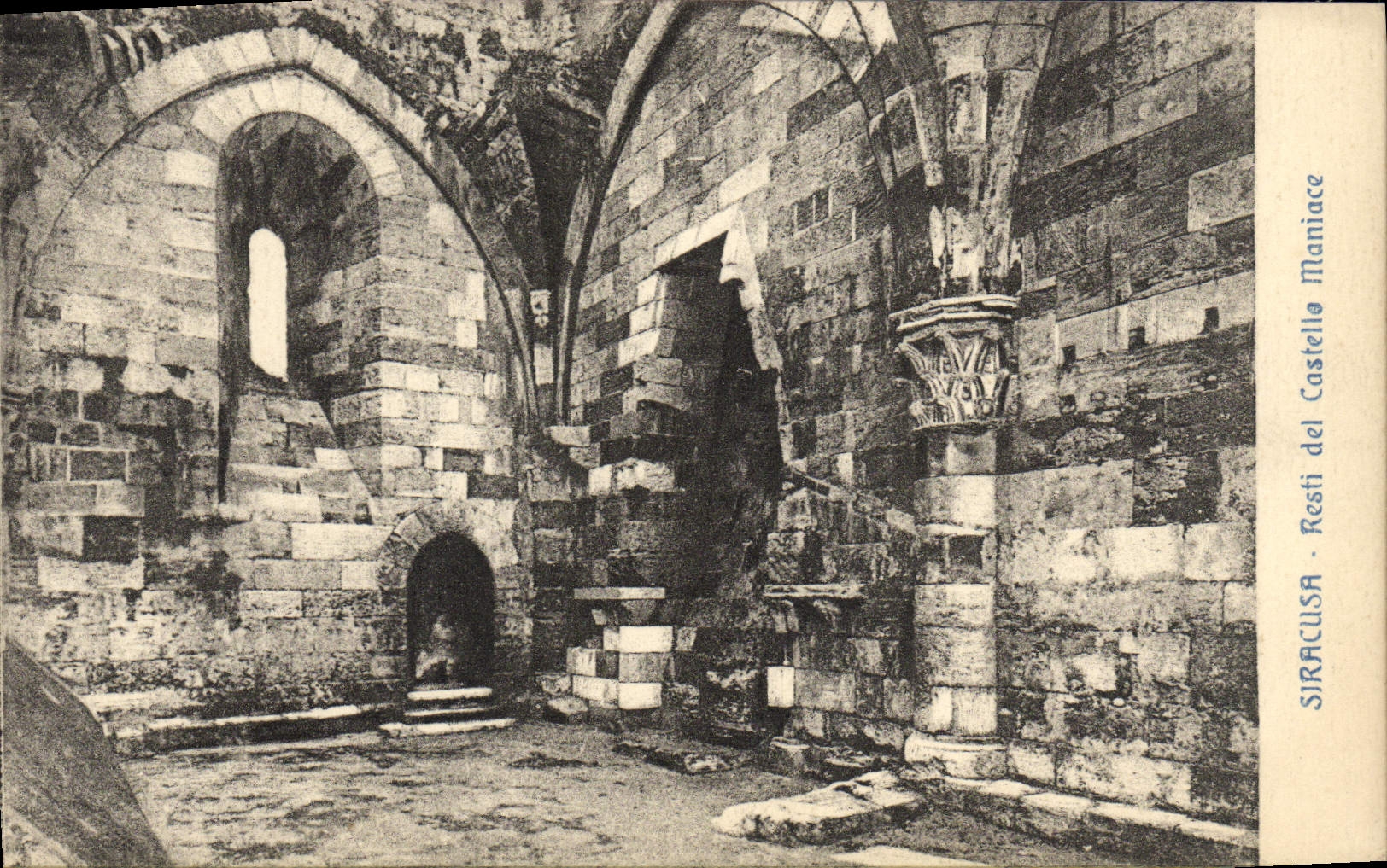 VINTAGE POSTCARD Siracusa Resti LED Castela Maniace