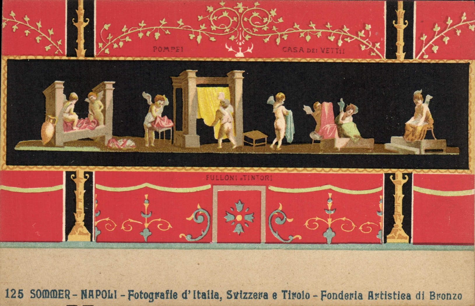 CPA Sommer Naoli Fotografie d'Italla Svizzera E Triolo Fonderia Artistiea Di Bronzo