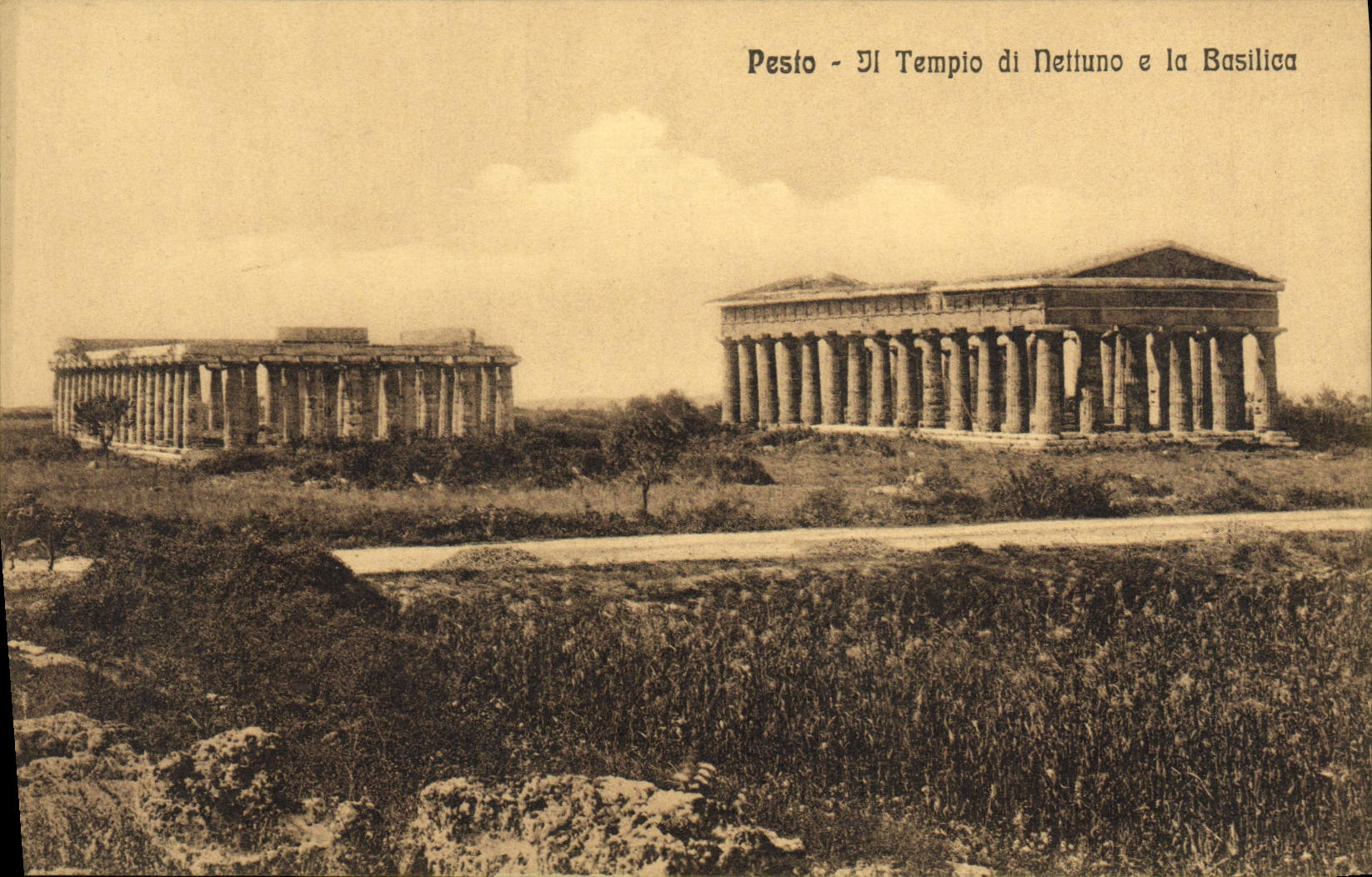 CPA Pesto Il Tempio Di Nettuno E La Basilica