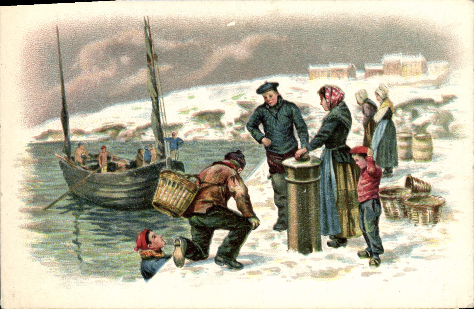 VINTAGE POSTCARD Marine Phoscao Publicity