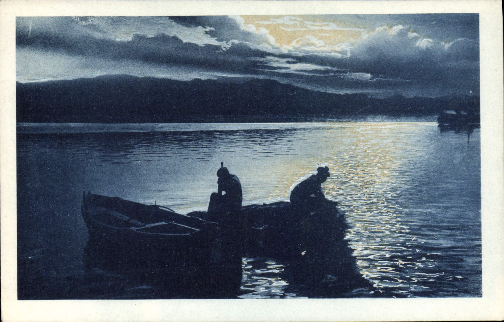 VINTAGE POSTCARD Fantaisie Fishes