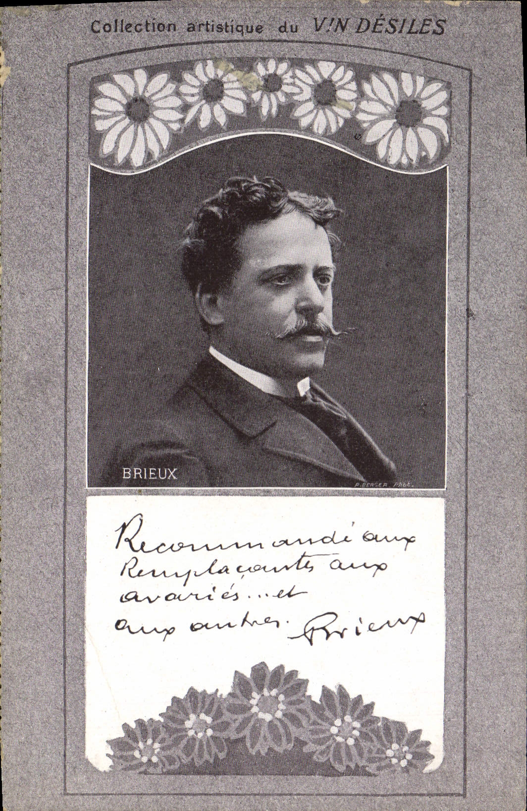 VINTAGE POSTCARD Fantasy Wine Desiles Brieux