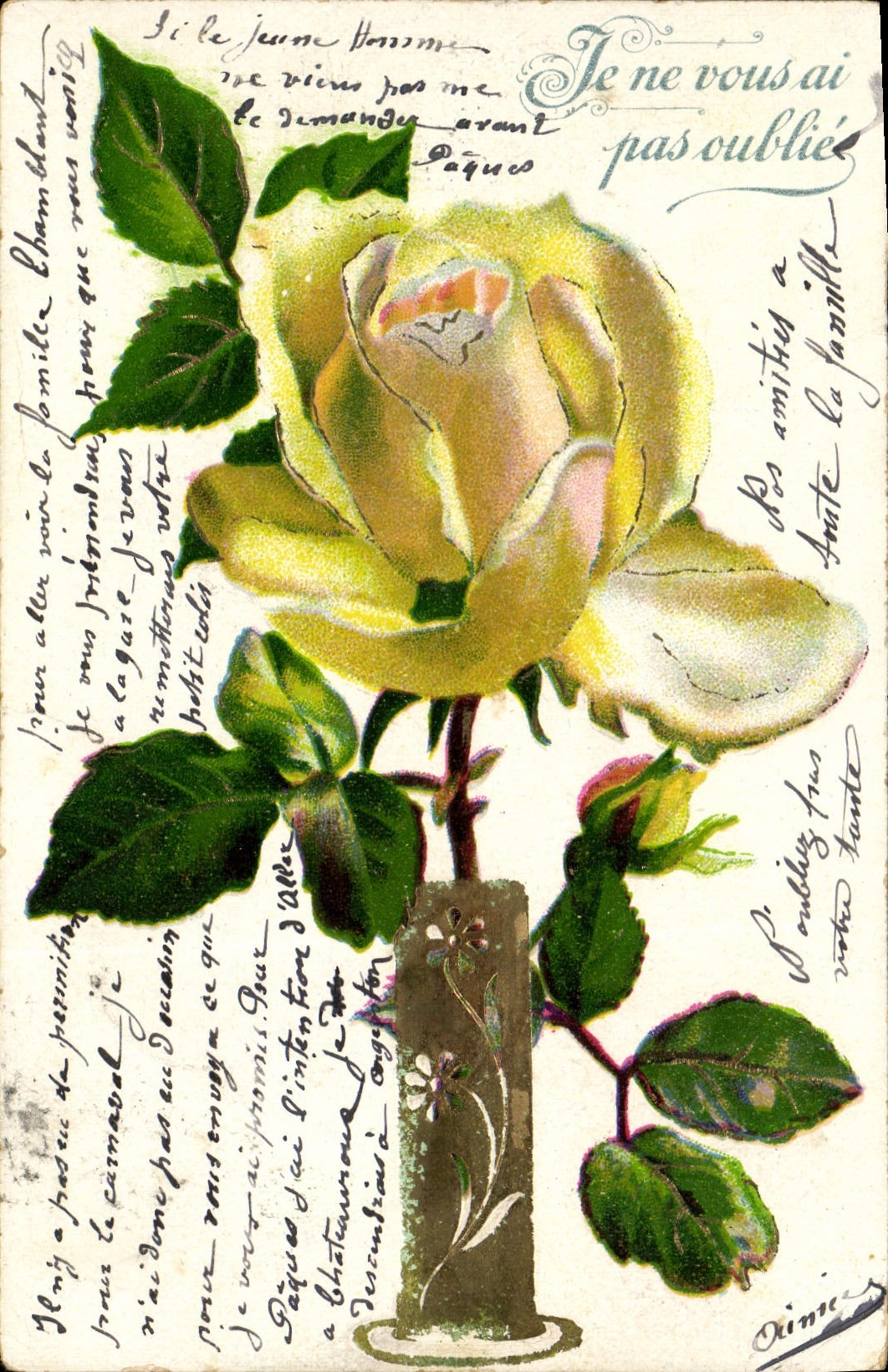 CPA Fantaisie Fleurs 