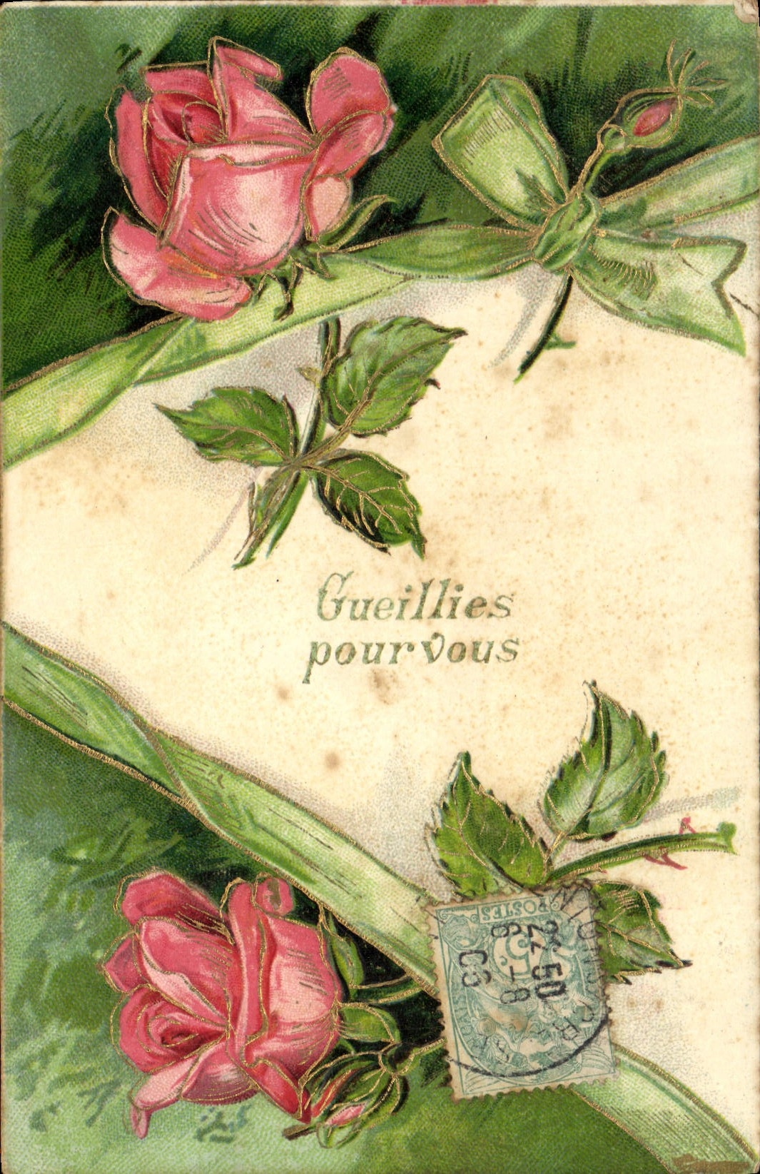 CPA Fantaisie Fleurs