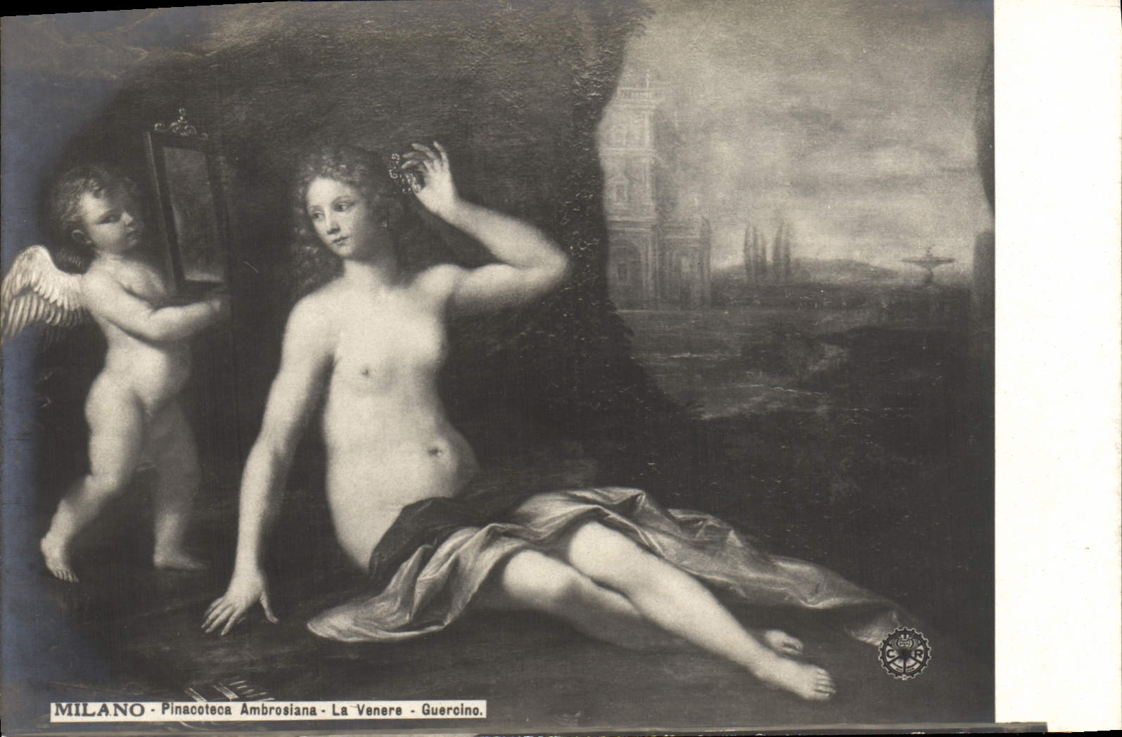 CPA Milano Pinacoteca Ambrosiana La Venera Guercino