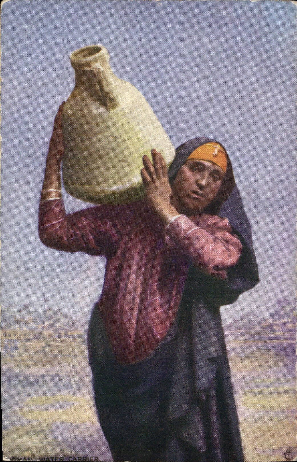 CPA Water Carrier Egypte Femme