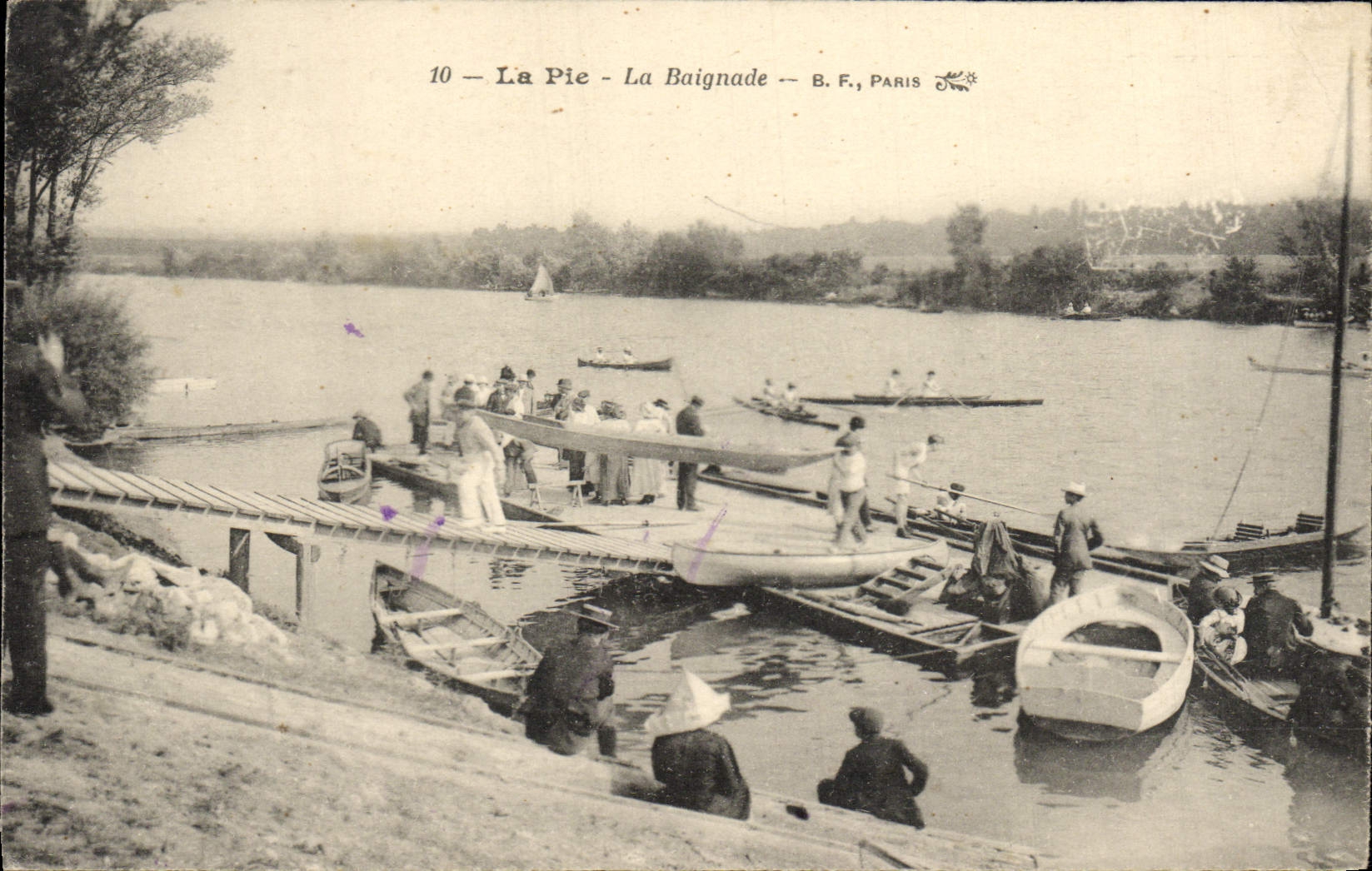 VINTAGE POSTCARD the Magpie the Bathe Oar