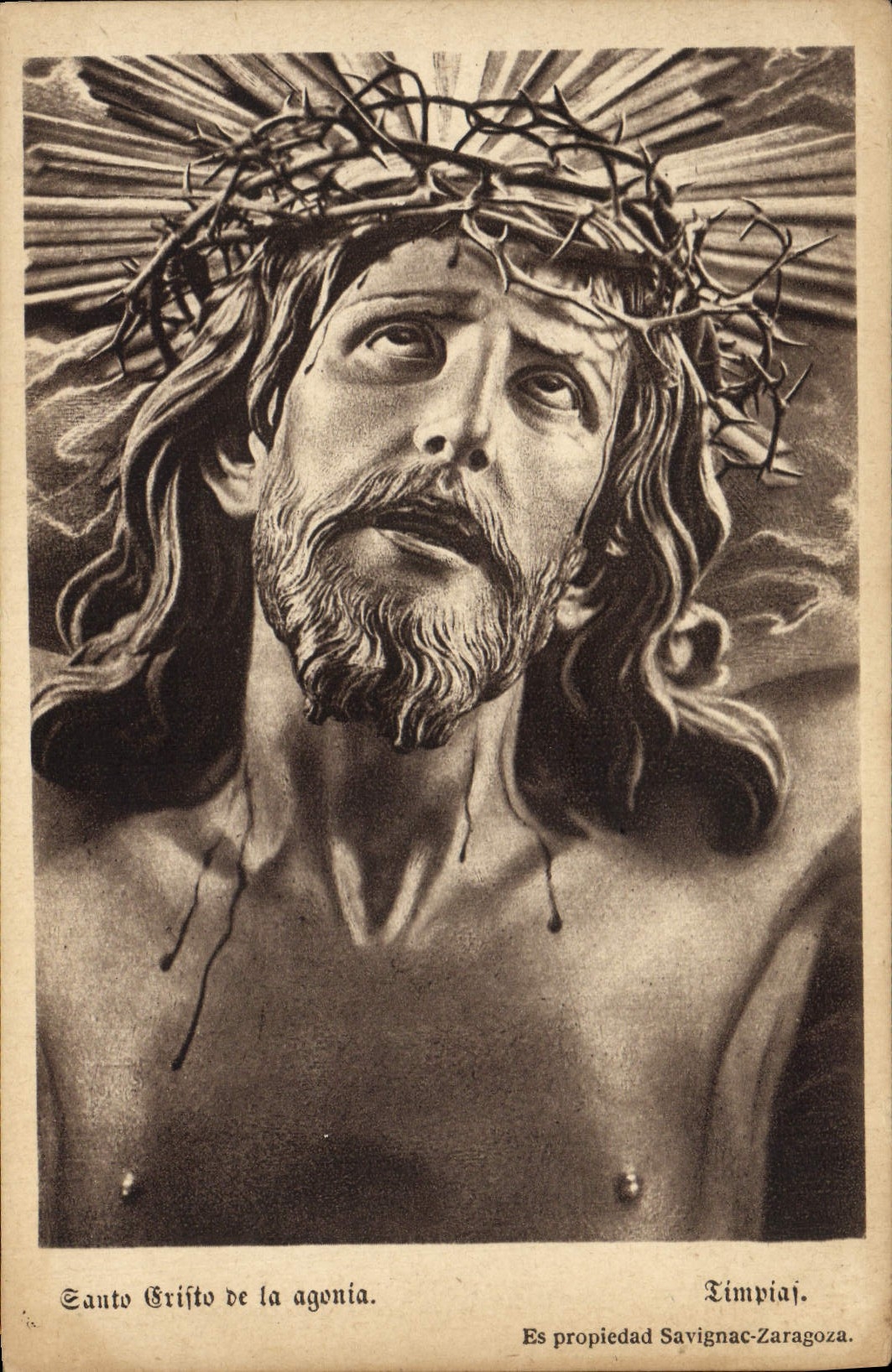 VINTAGE POSTCARD Santo Griffo Of has Agonia Limpiaj