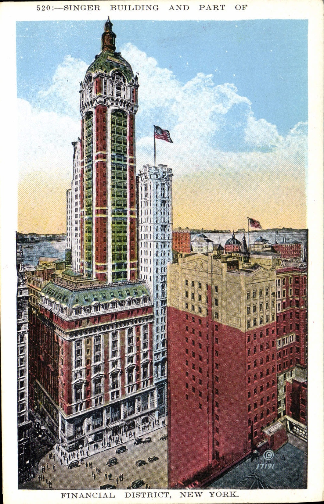 CPA Singer Buliding And Part Of Financial District New York