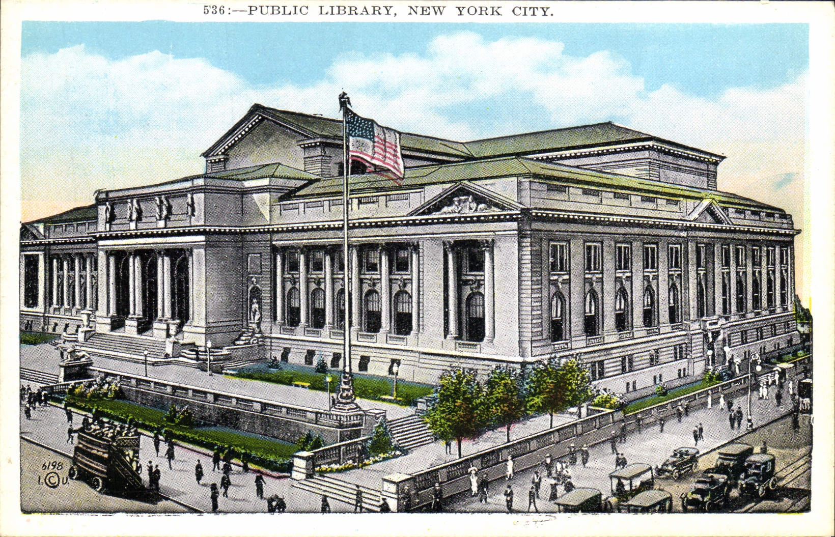 VINTAGE POSTCARD Public Library New York City Library
