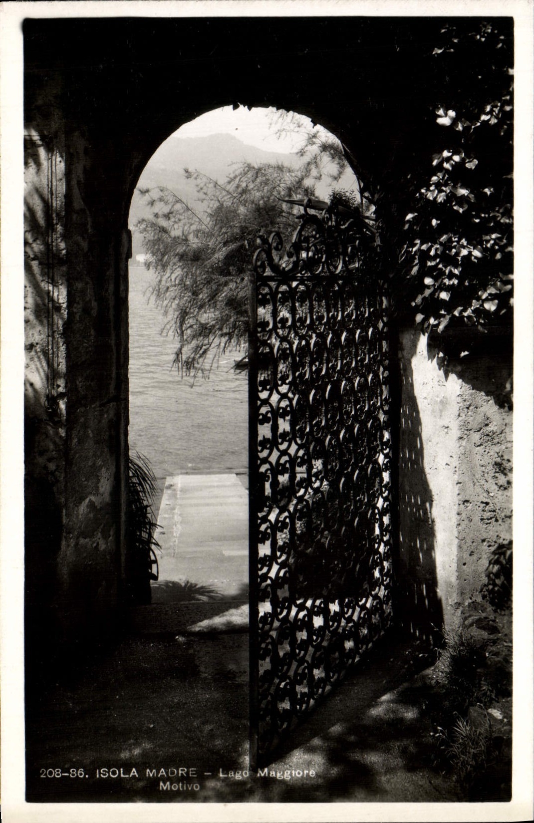 VINTAGE POSTCARD Veined Lago Maggiore Motivo Insulated