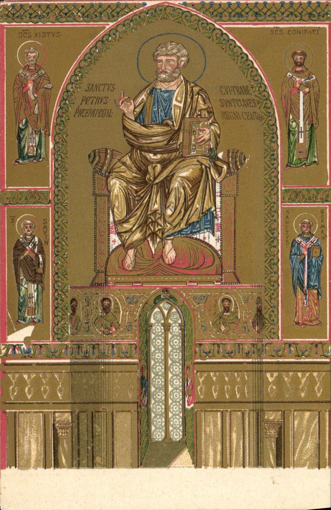 VINTAGE POSTCARD Sanctus Petrus