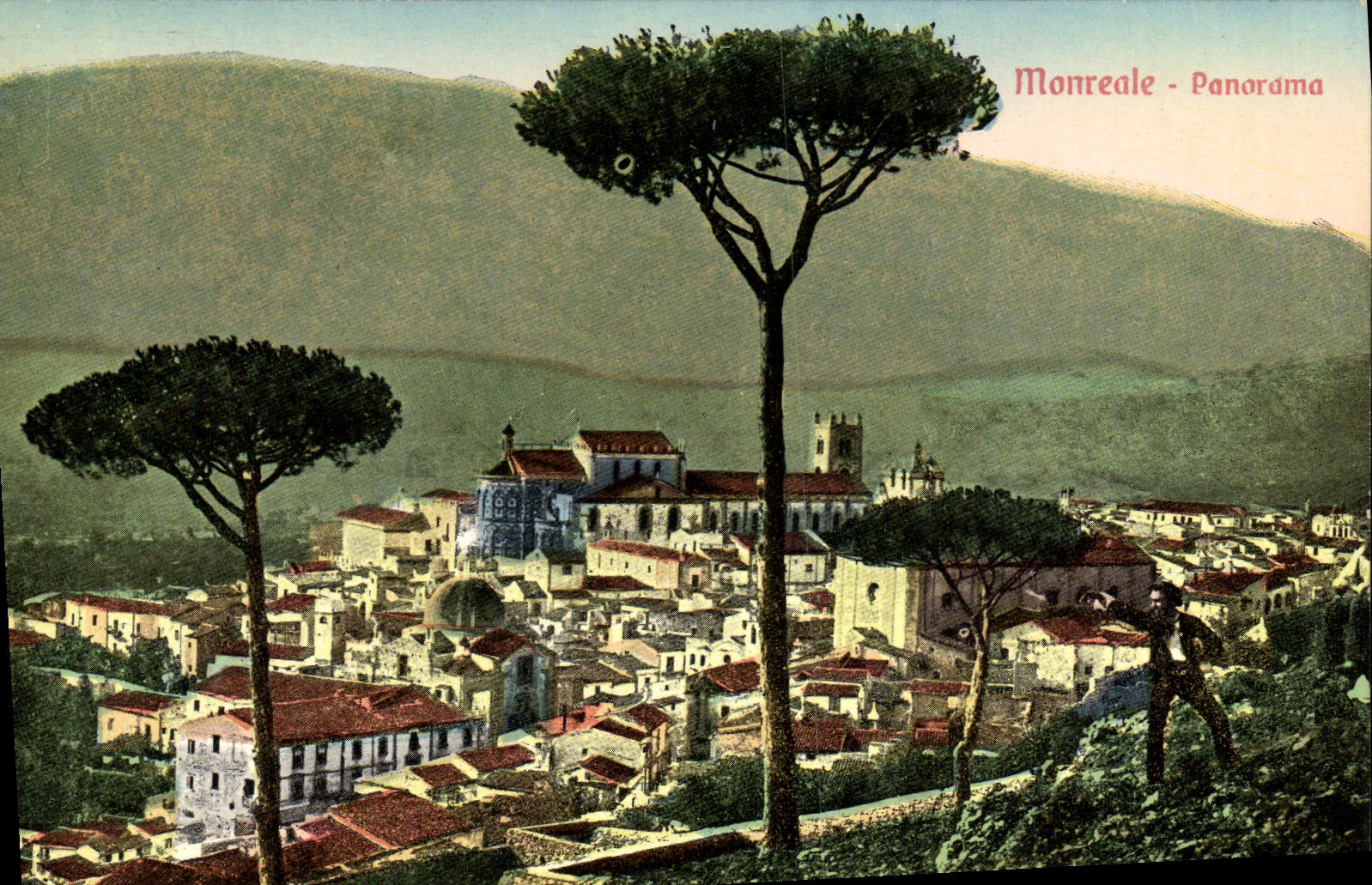 VINTAGE POSTCARD Monreale Panorama