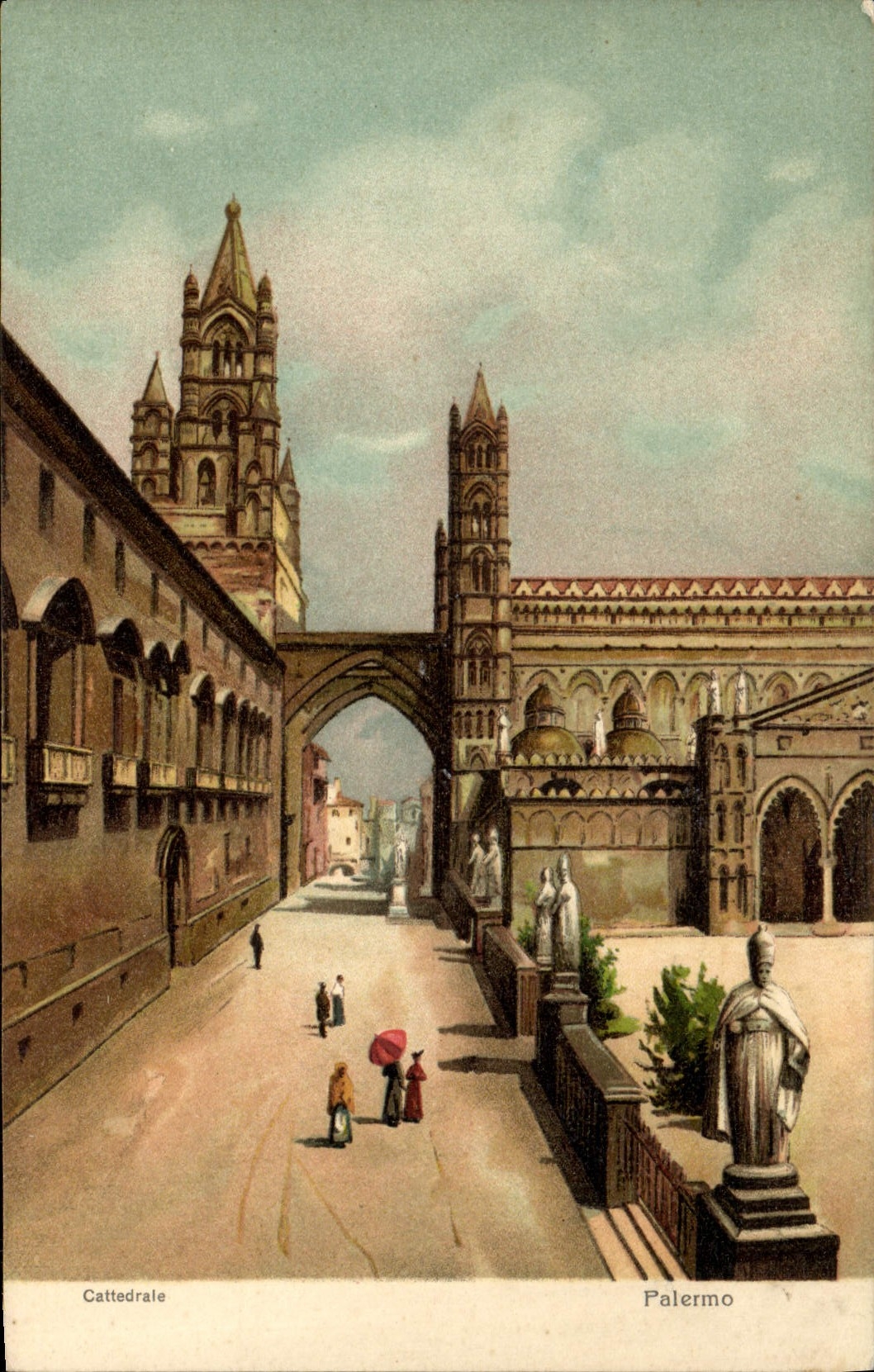 VINTAGE POSTCARD Catedrale Palermo