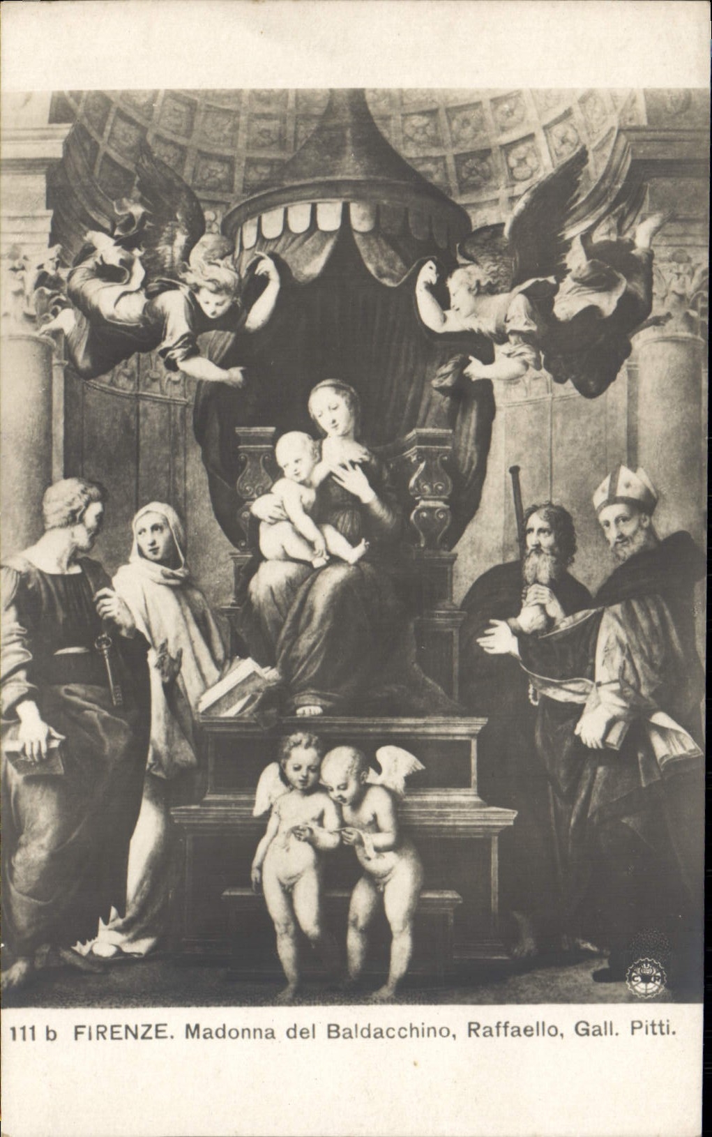 CPA Firenze Maodnna Del Baldacchino Raffaello Gall Pitti