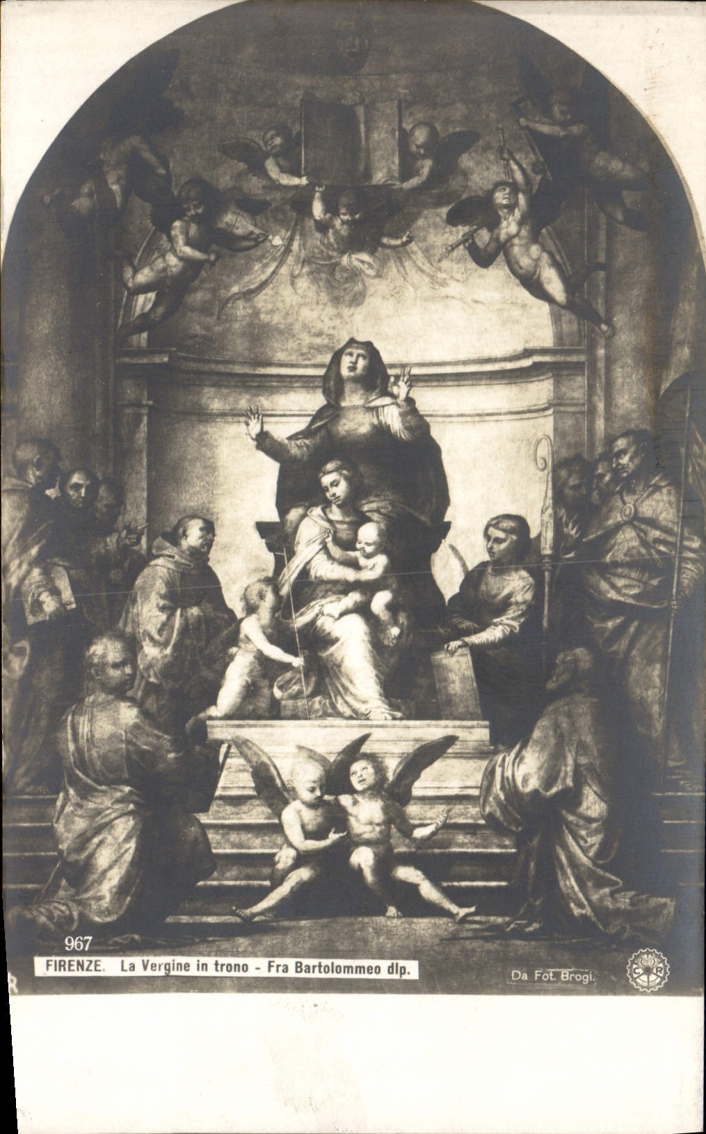 CPA Firenze La Vergine In Trono Fra Bartolommeo