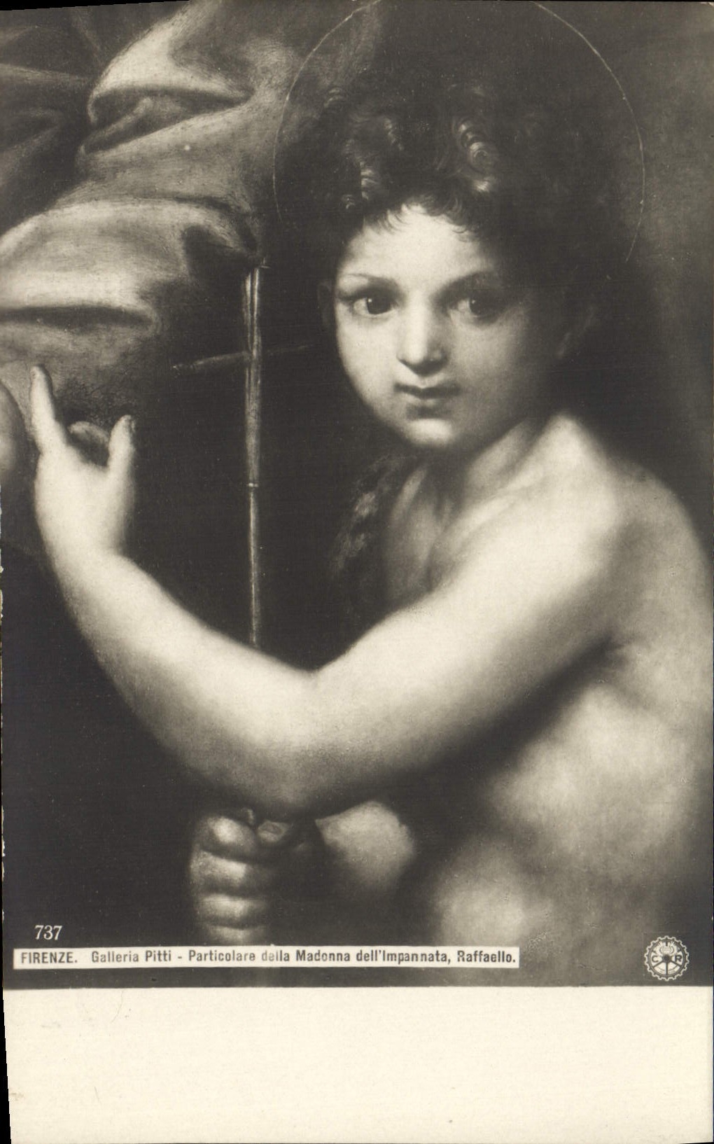 CPA Firenze Galleria Pitti Particolare Della Impannata RAffaello