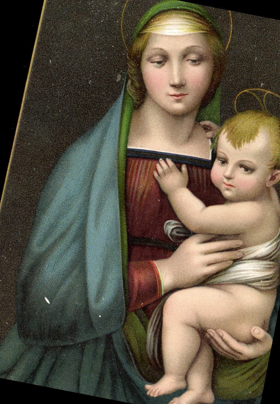POSTAL Madonna Del Granduga Firenze Raffaello de la VENDIMIA