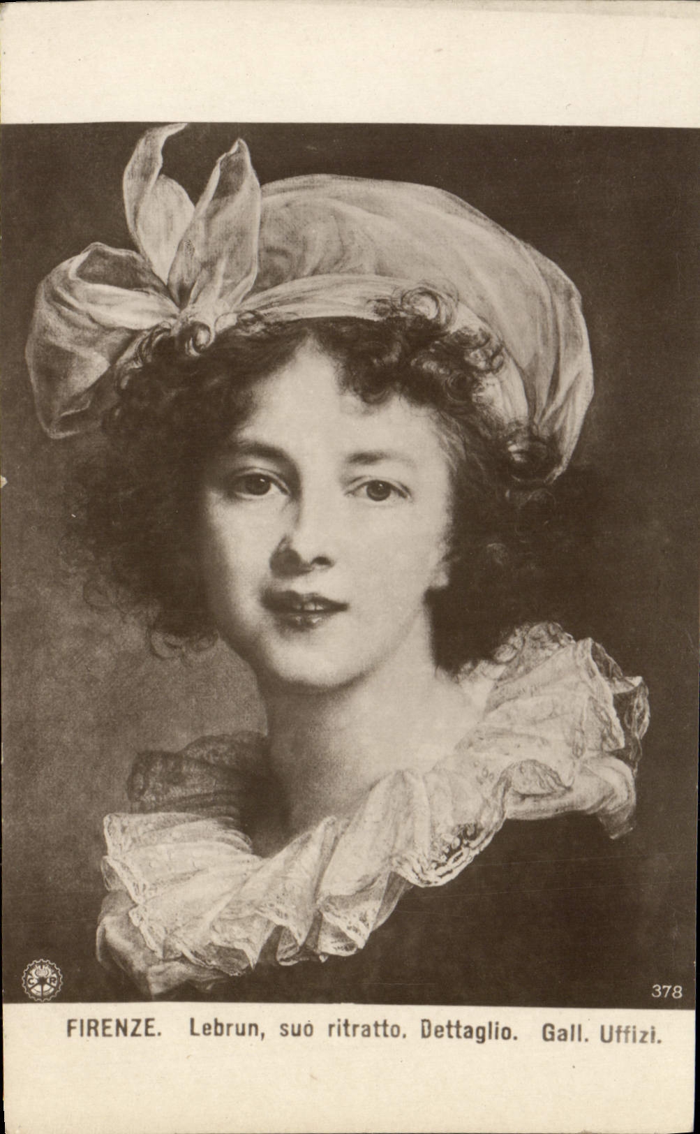 CPA Firenze Lebrun Ritratto Dettaglio Gall Uffizi