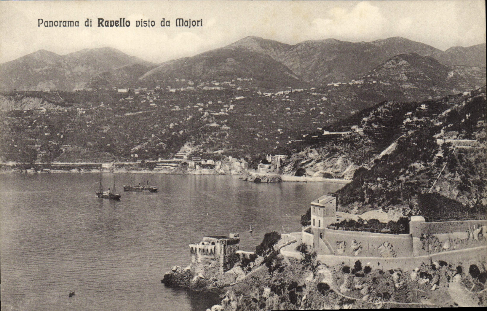 POSTAL Panorama Di Ravello Visto DA Majori de la VENDIMIA