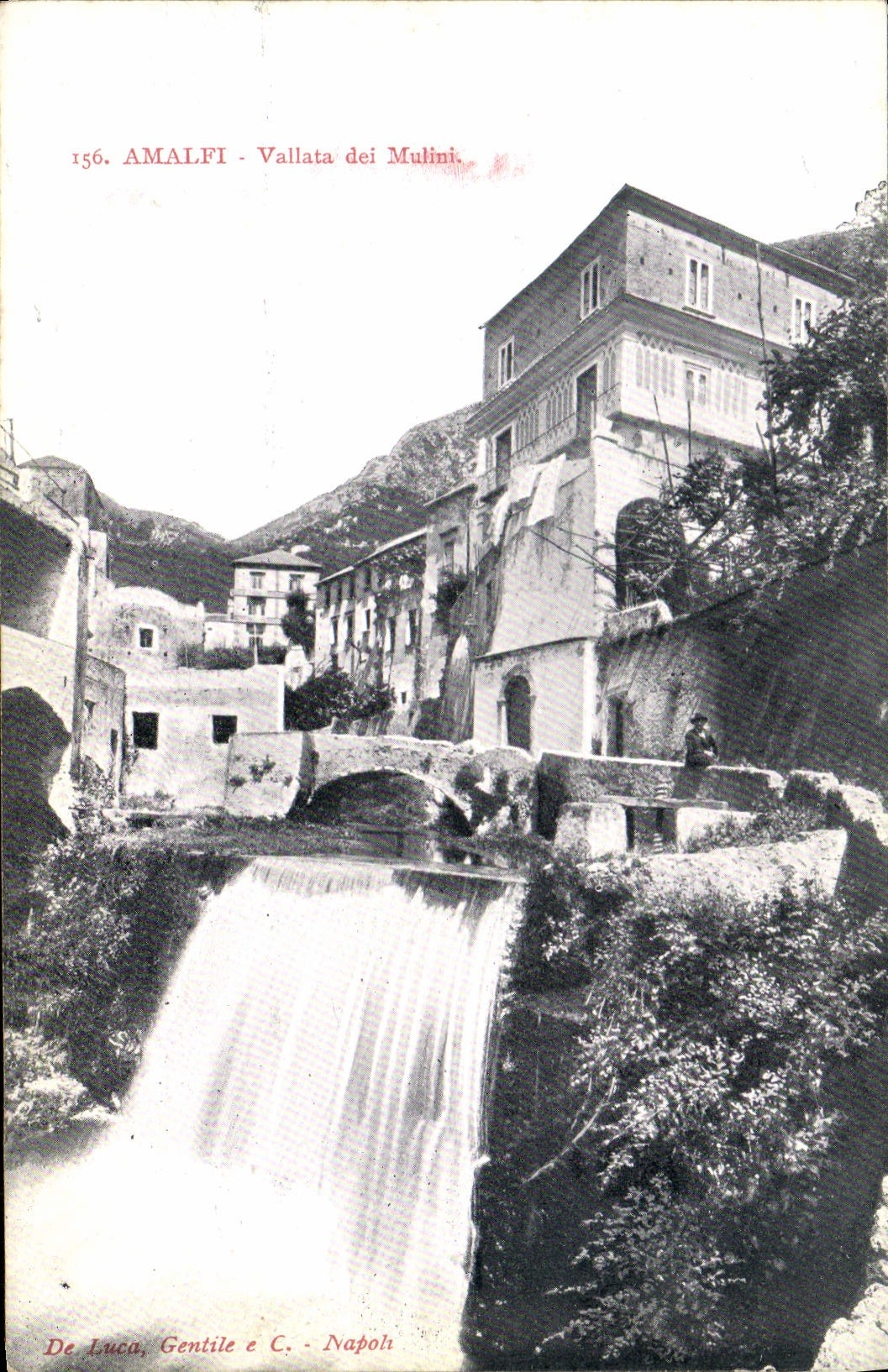 VINTAGE POSTCARD Amalfi Vallata Dei Mulini
