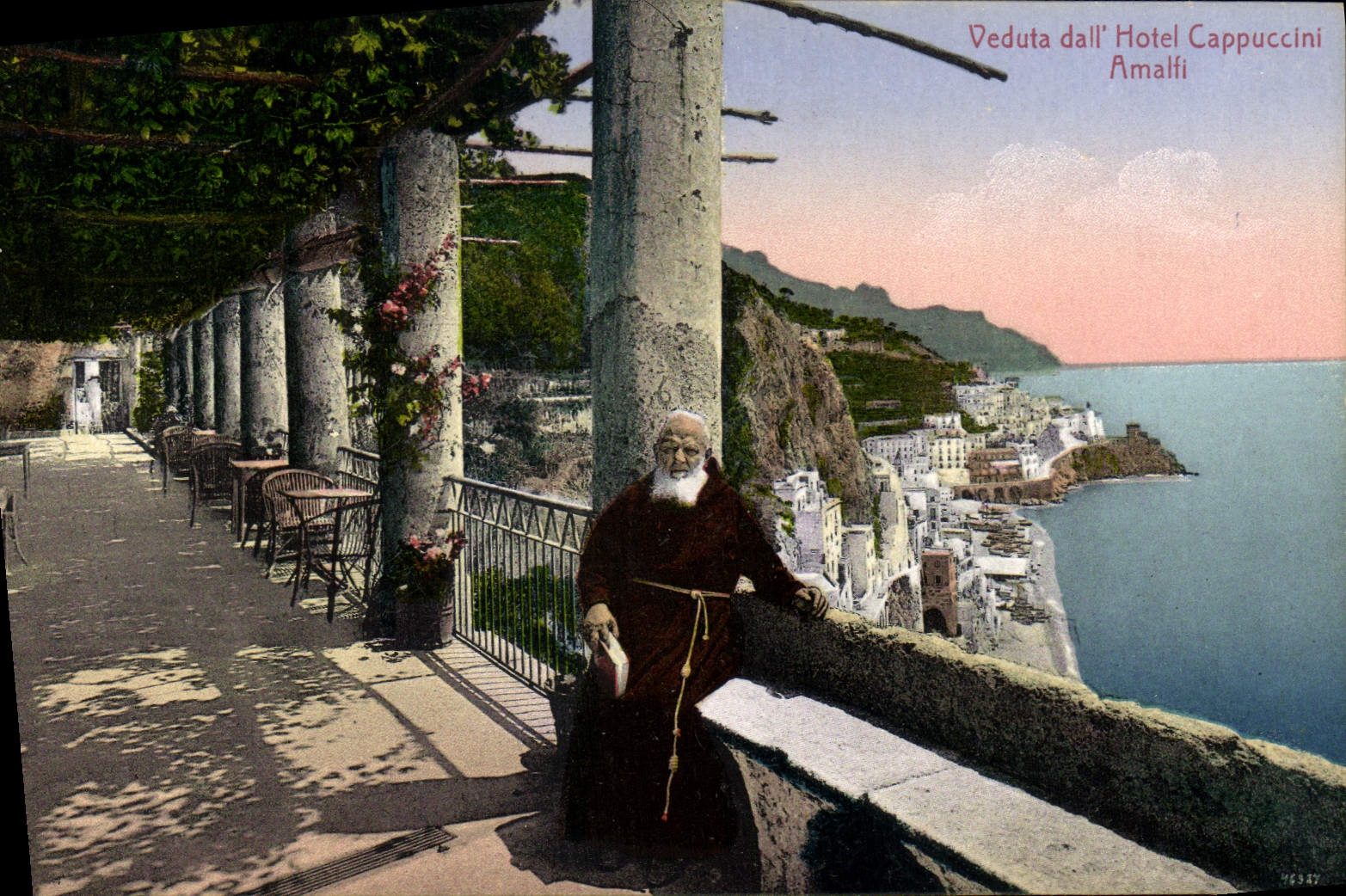 CPA Veduta Dall'Hotel Cappuccini Amalfi Moine Pretre