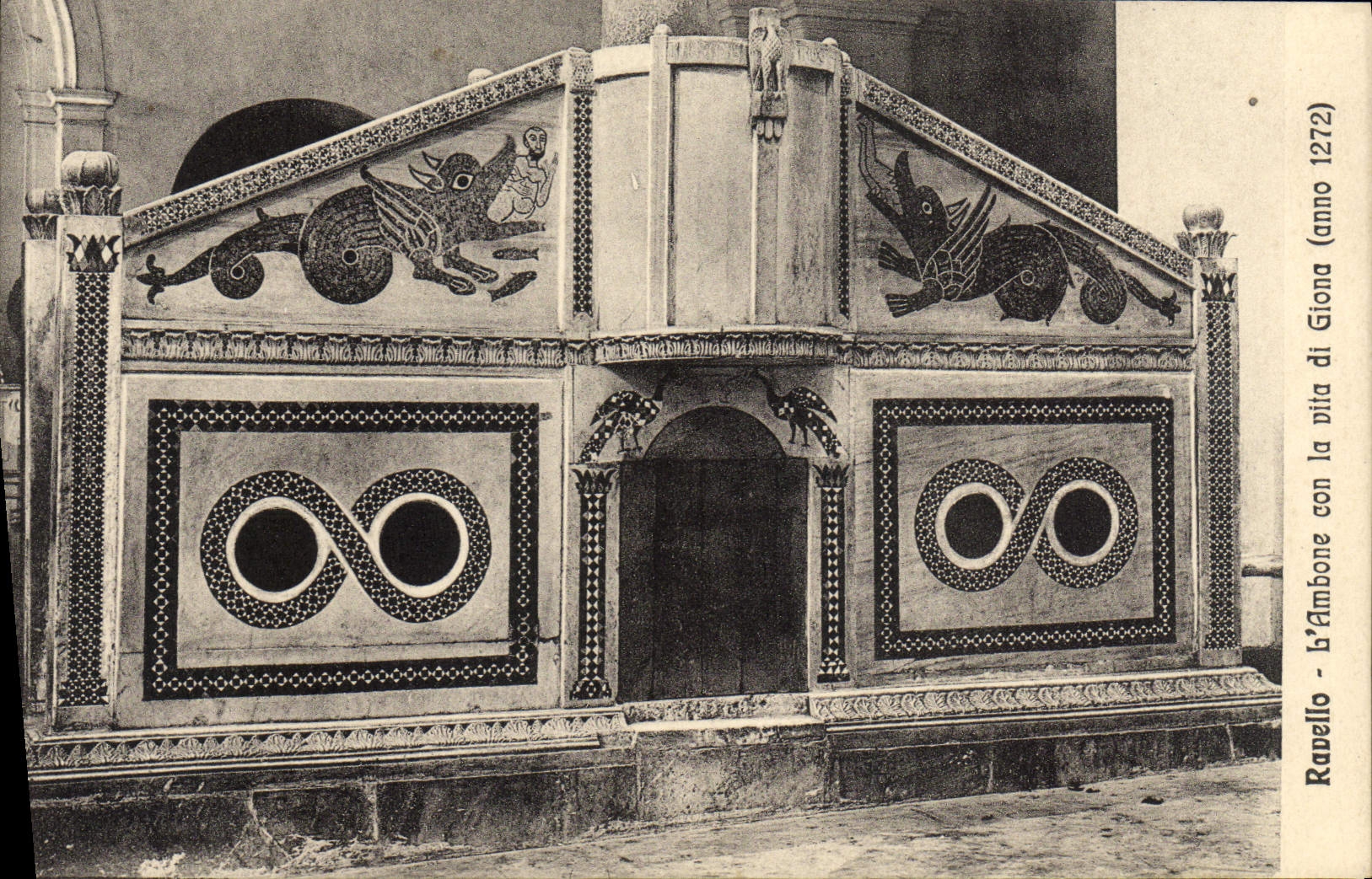 VINTAGE POSTCARD Ravello Ambone Idiot Vita Di Giona