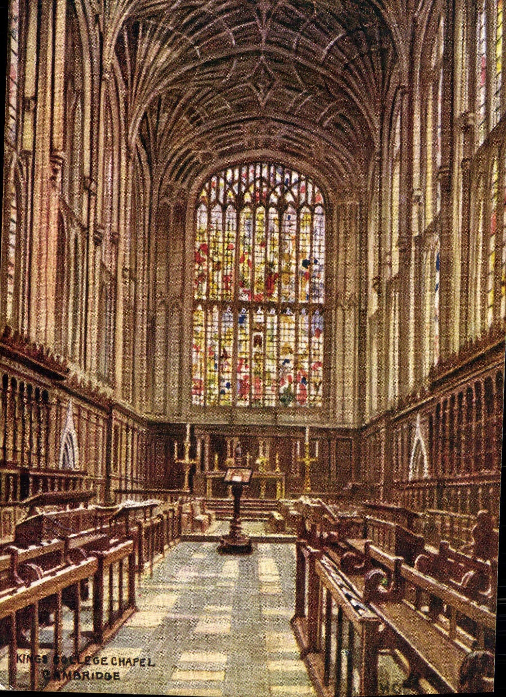 VINTAGE POSTCARD King' S College Chapel Cambridge