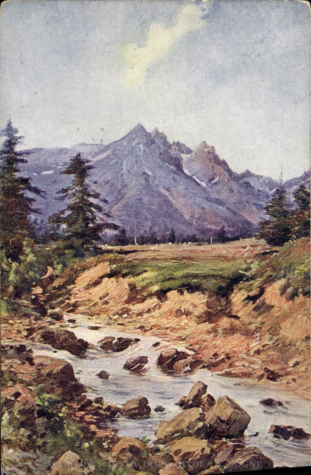 VINTAGE POSTCARD Confluent of Gilds and Dogne