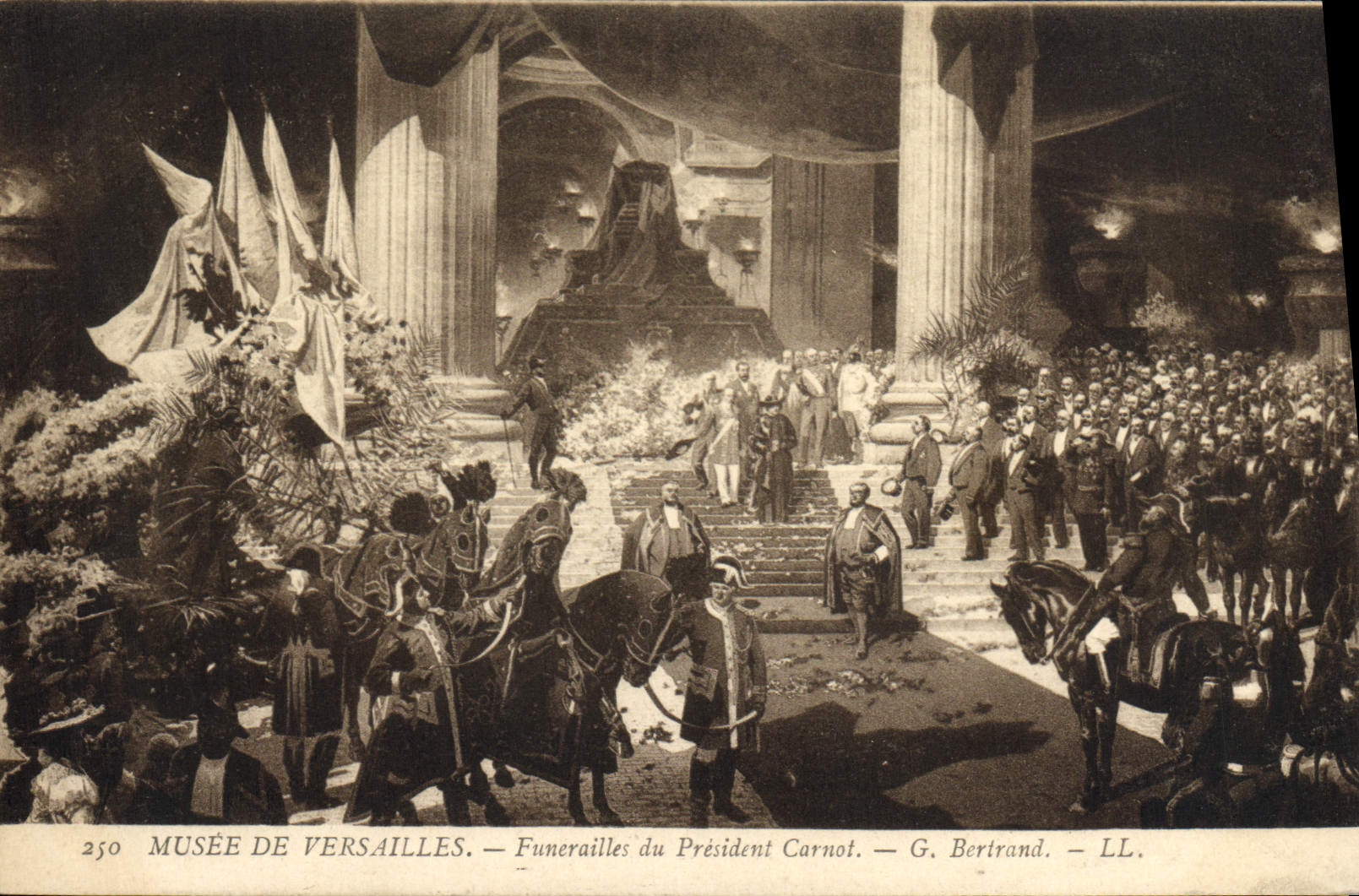 CPA Musee De Versailles Funerailles Du President Carnot Bertrand