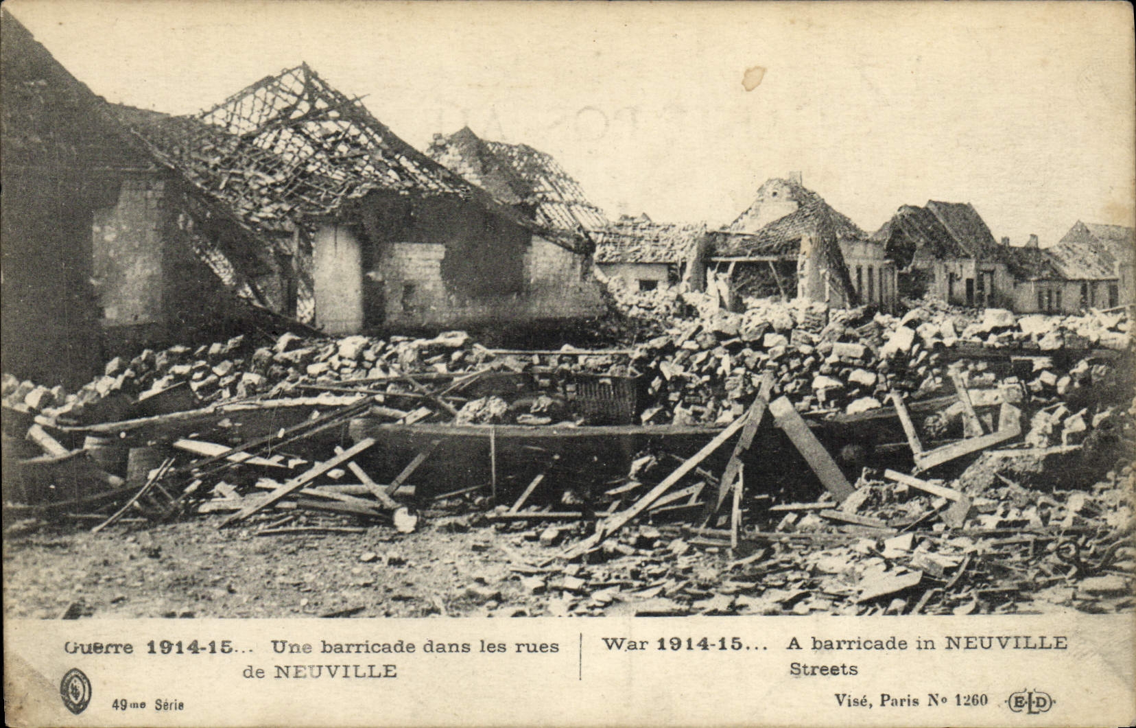 VINTAGE POSTCARD a Barricade In the Streets De Neuville Militaria