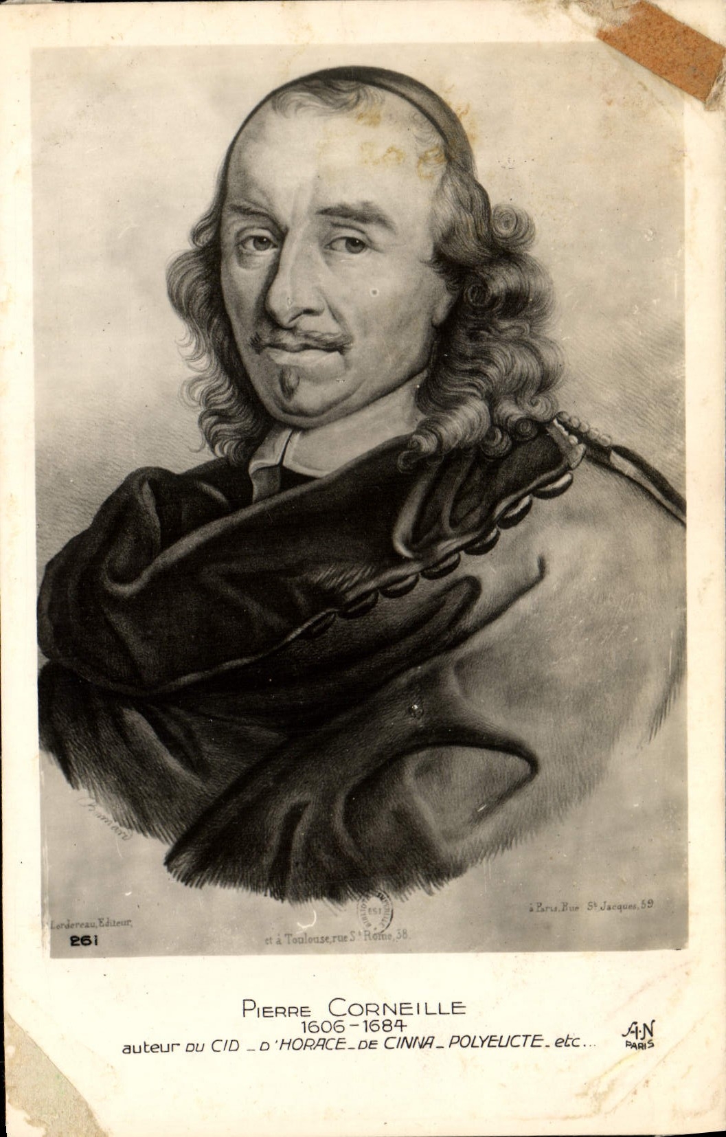 Autor de Pierre Corneille de la POSTAL de la VENDIMIA de Horacio De Cinna