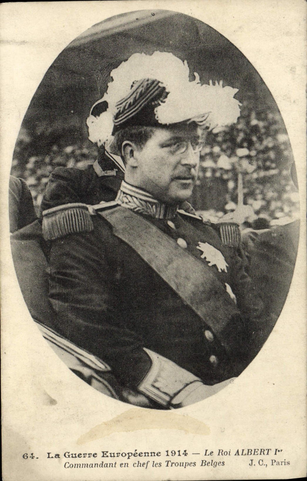 CPA La Guerre Europeenne Le Roi Albert Commandant En Chef Les Troupes Belges Militaria 