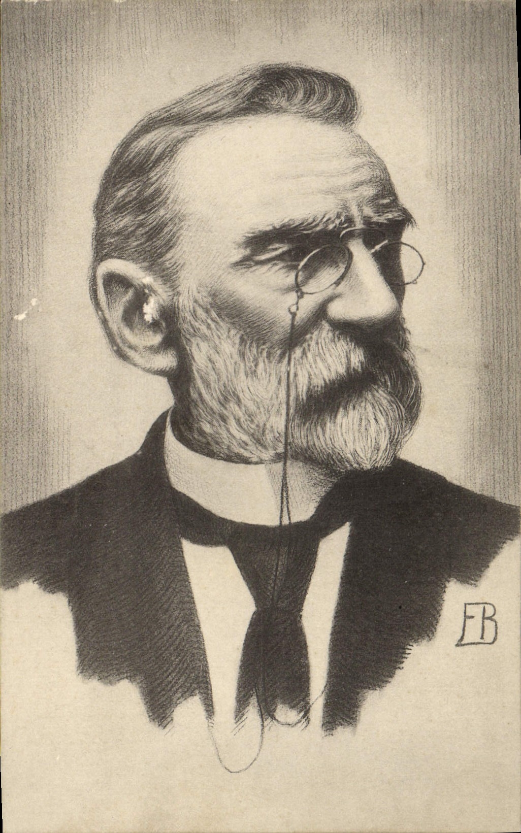 VINTAGE POSTCARD August Snieders Bladel 1825 1904 Dagbladschrijver