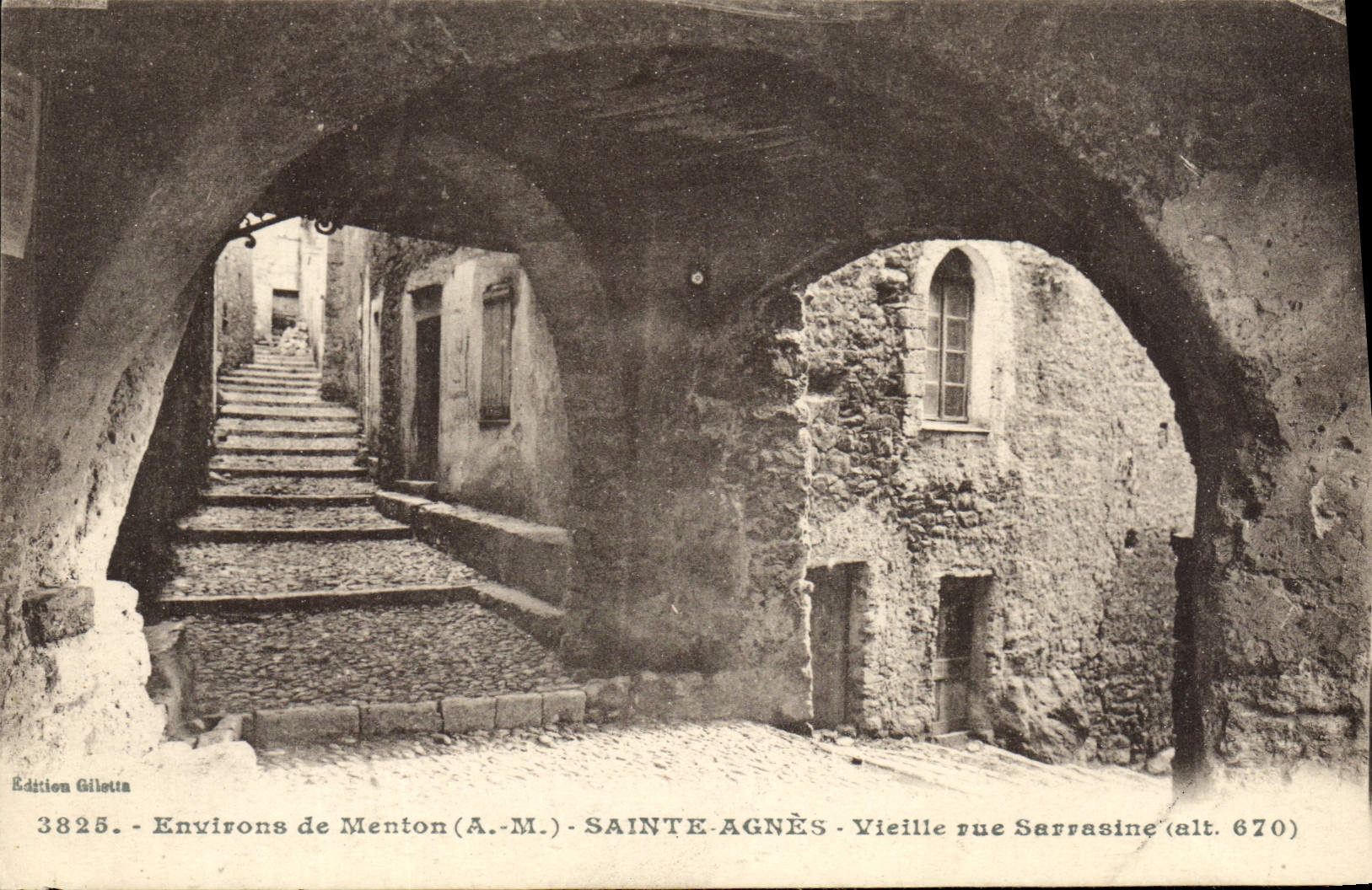 CPA Environs De Menton Sainte Agnes Vieille Rue Sarrrasine