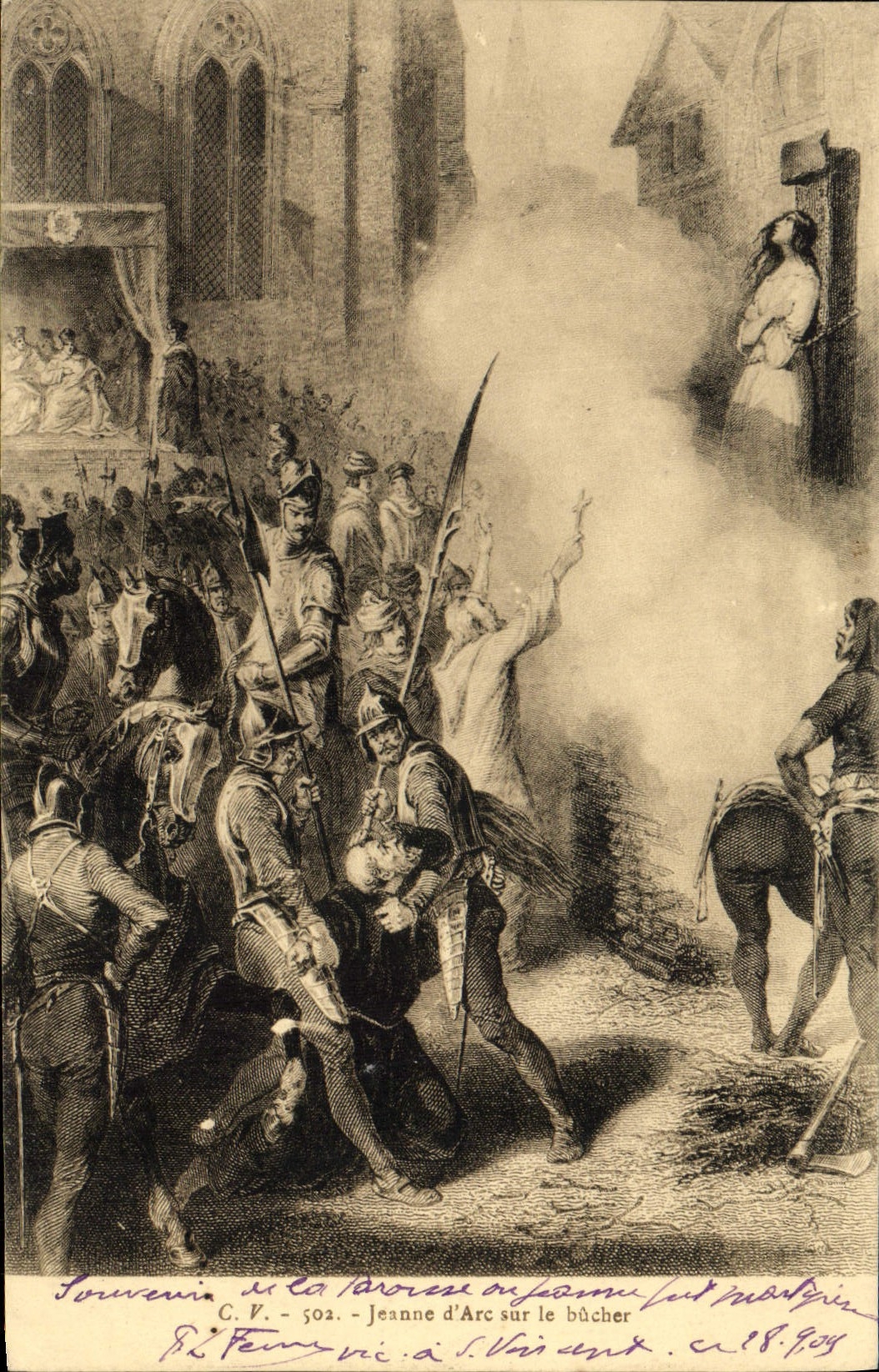 CPA Jeanne D'Arc Sur Le Bucher