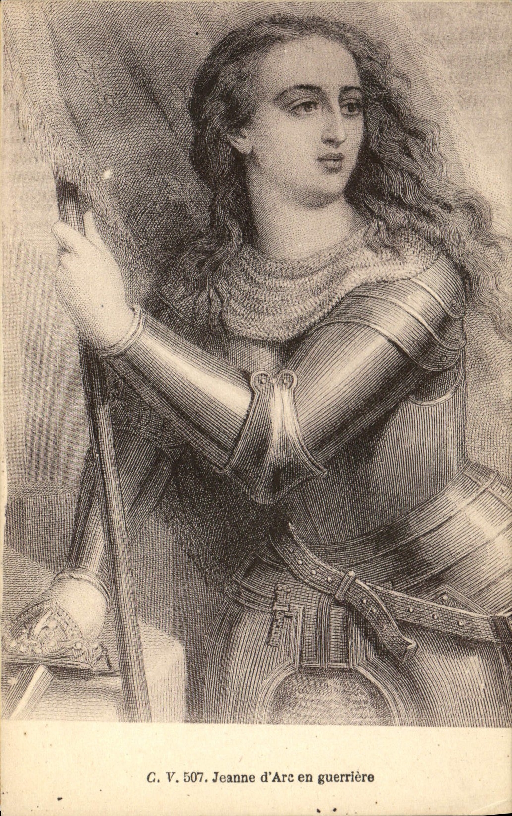 VINTAGE POSTCARD Jeanne d' Arc In Guerriere