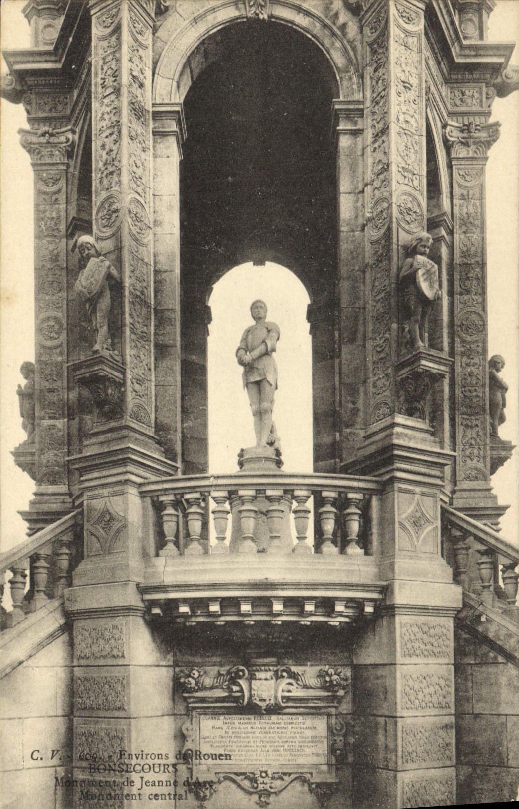 VINTAGE POSTCARD Surroundings Of Rouen Eonsecours Monument Of Jeanne d' Arc