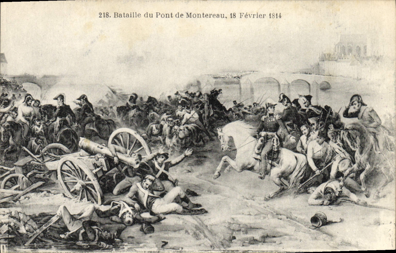 Batalla de la POSTAL de la VENDIMIA puente De Montereau Militaria del 18 de febrero de 1814