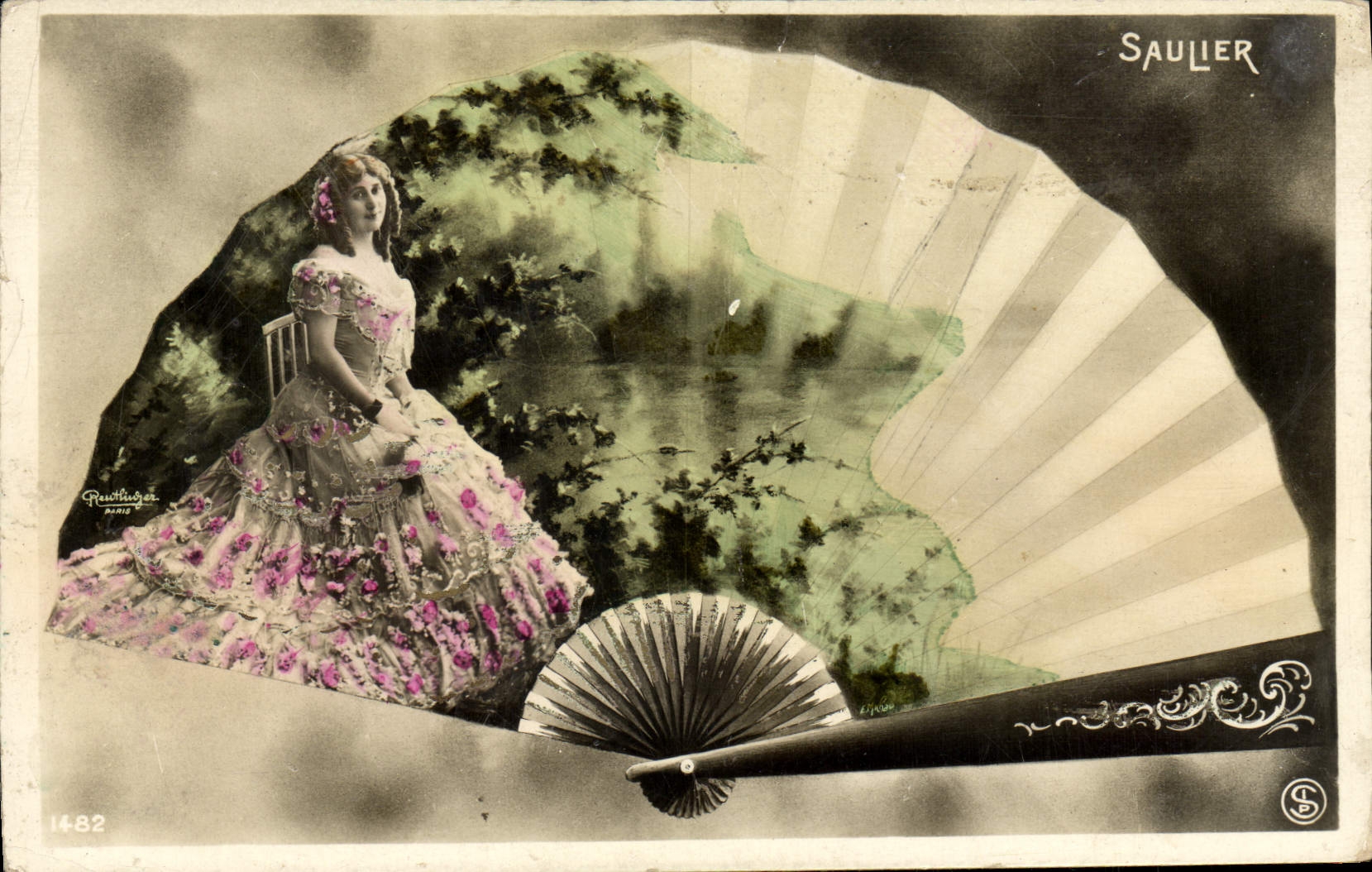 VINTAGE POSTCARD Fantasy Woman Saulier Range