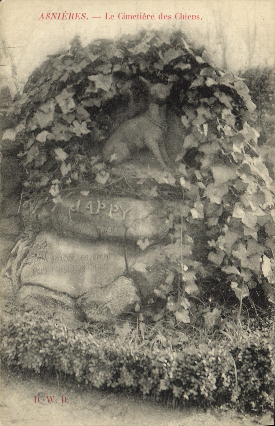 CPA Asnieres Le Cimetiere Des Chiens Jappy Chien