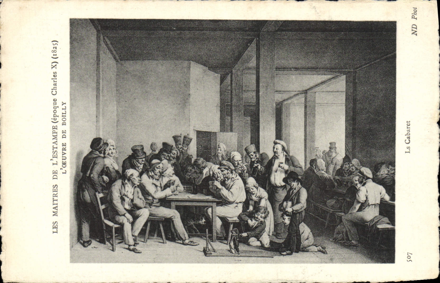 VINTAGE POSTCARD Masters Of the Print Work De Boilly the cabaret