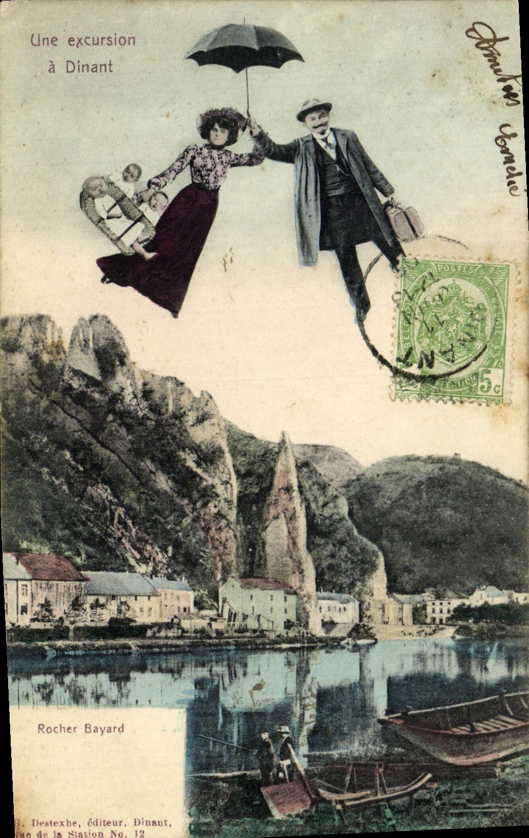 VINTAGE POSTCARD an Excursion has Dining Woman