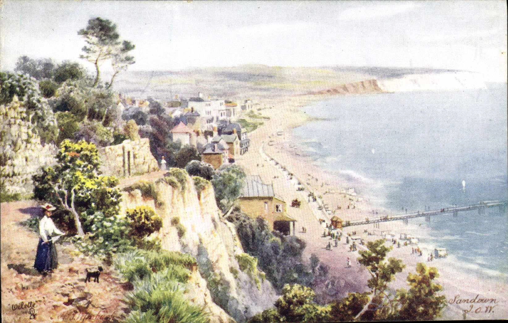 VINTAGE POSTCARD Sandown IOW