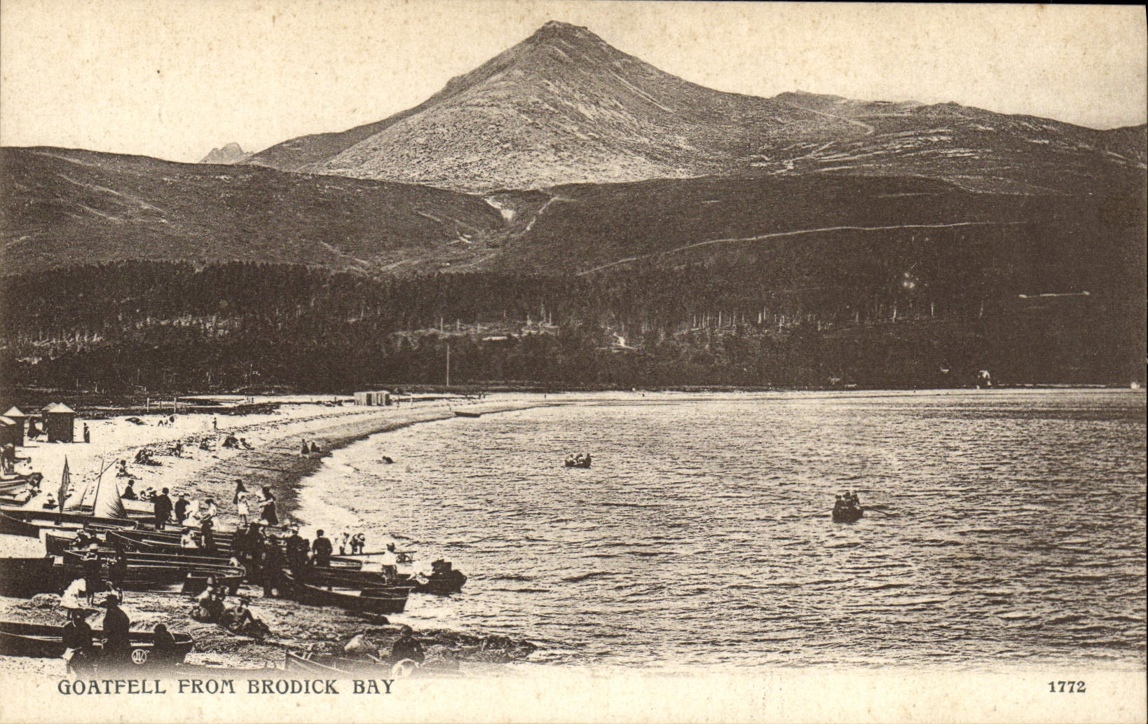 VINTAGE POSTCARD Goatfell From Brodick Bay