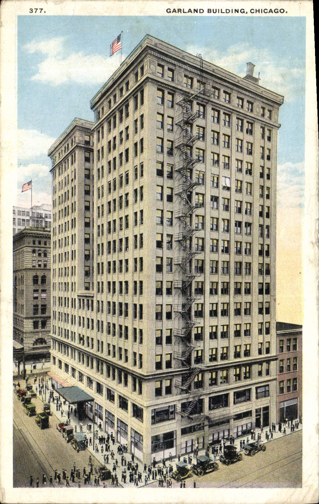 VINTAGE POSTCARD Garland Chicago Building