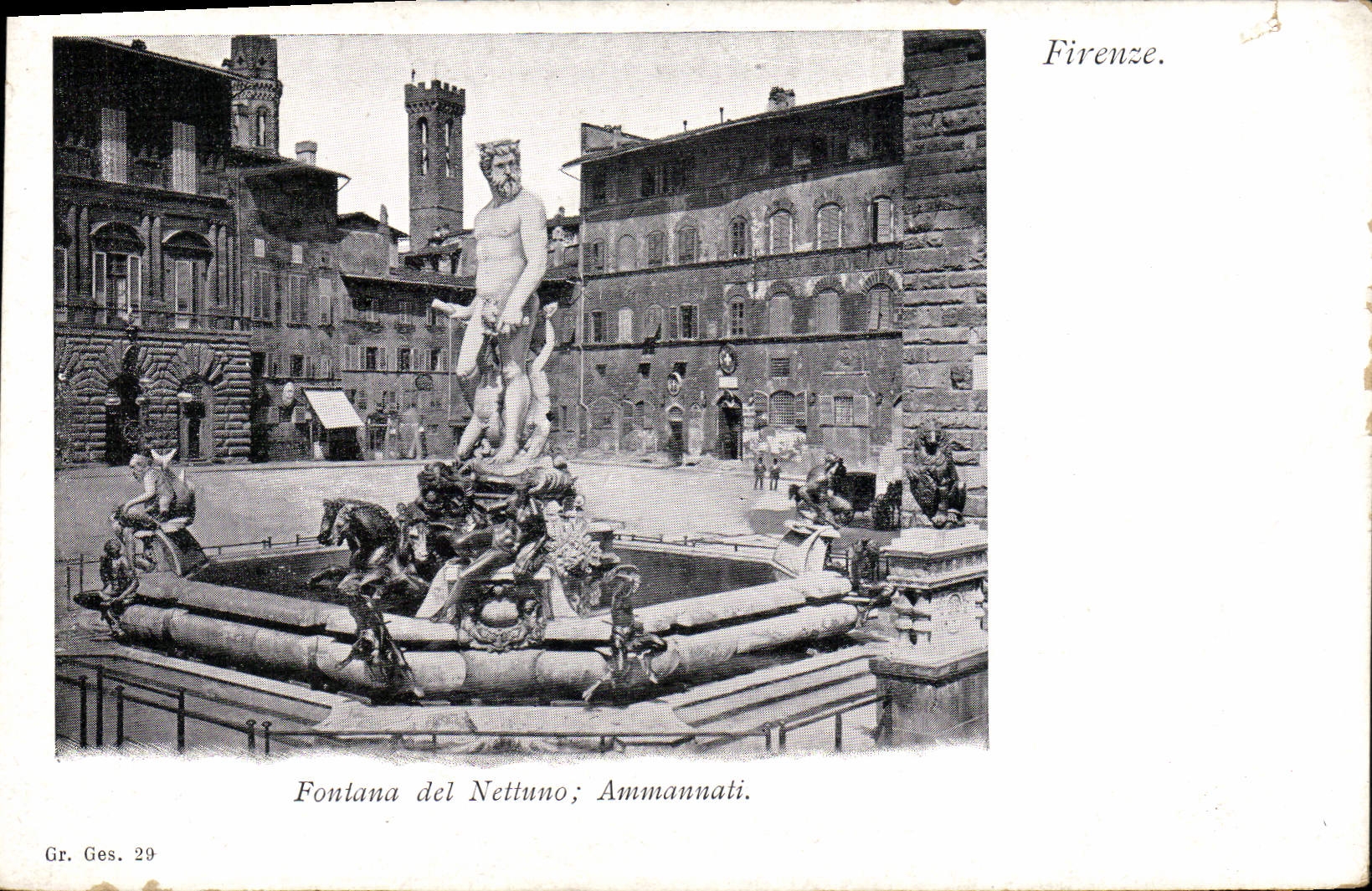 CPA Fontana del Nettuno Ammannati Firenze