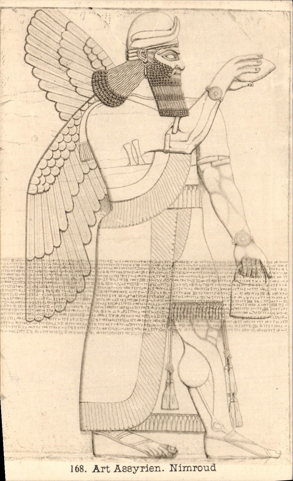 VINTAGE POSTCARD Assyrian art Nimroud